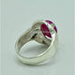 AAE 6861 Chandi Ring 925, Stone: Ruby Star