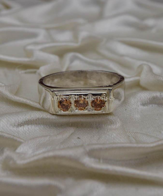 AAE 1850 Chandi Ring 925, Stone: Zircon - AmeerAliEnterprises