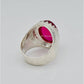 AAE 6621 Chandi Ring 925, Stone: Irani Poota Yaqoot