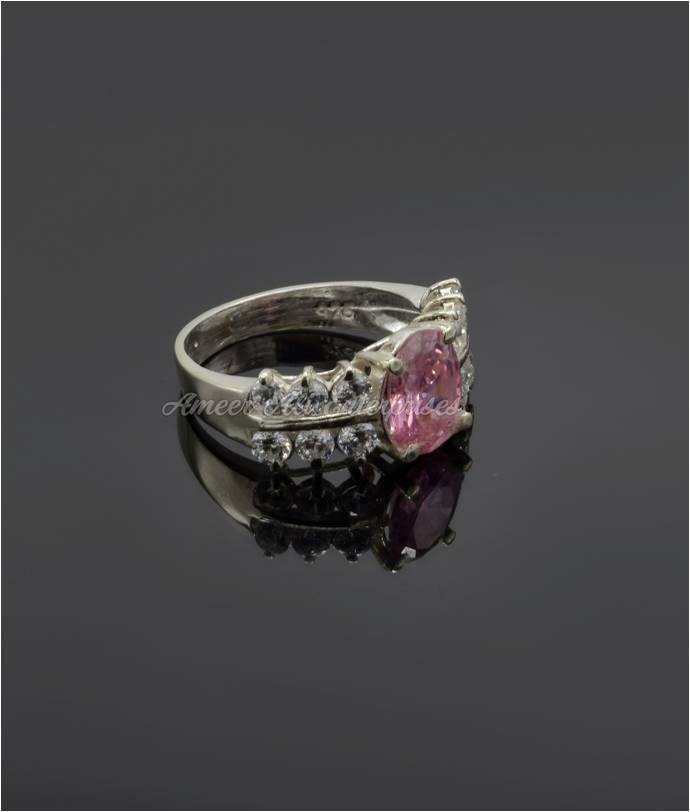 AAE 6118 Chandi Ring 925, Stone: Zircon - AmeerAliEnterprises