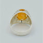 AAE 6243 Chandi Ring 925, Stone: Pukhraj