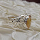 AAE 0319 Chandi Ring 925, Stone: Yellow Sapphire (Pukhraj) - AmeerAliEnterprises