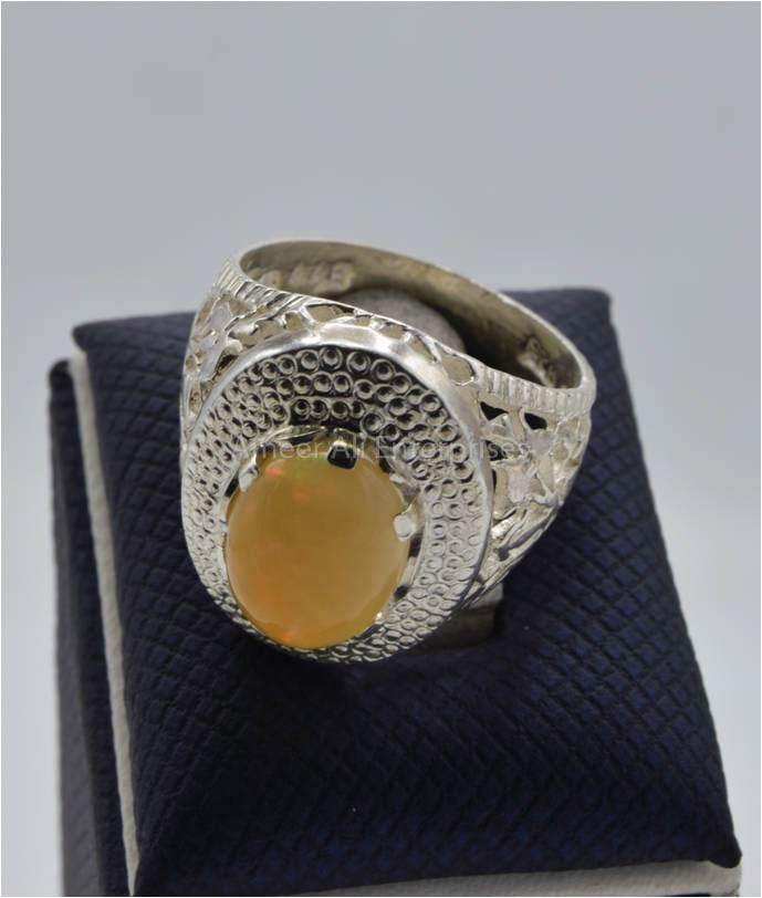 AAE 5931 Chandi Ring 925, Stone: Opal - AmeerAliEnterprises