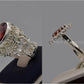 Silver Couple Rings: Pair 49,  Stone: Zircon - AmeerAliEnterprises