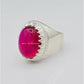 AAE 6621 Chandi Ring 925, Stone: Irani Poota Yaqoot