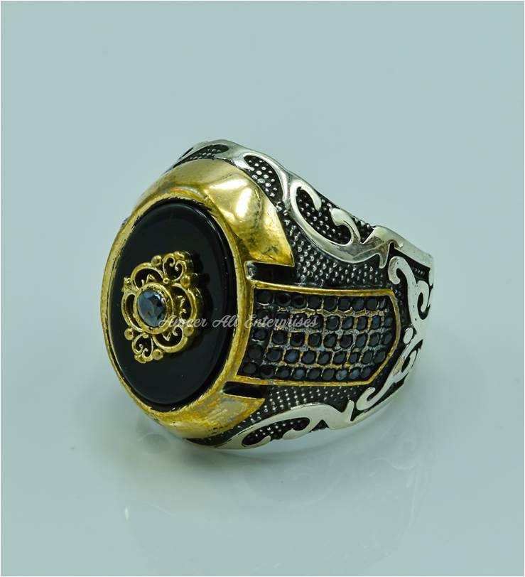 AAE 6725 (ARABIC VINTAGE COLLECTION) 925 CHANDI RING - AmeerAliEnterprises