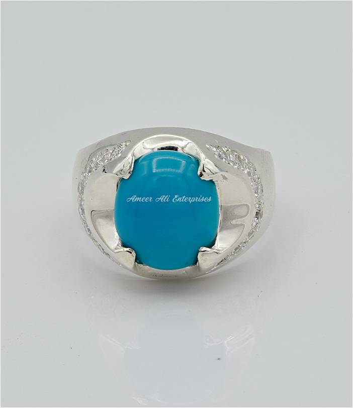 AAE 6614 Chandi Ring 925, Stone: Feroza