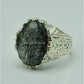 AAE 6898 Chandi Ring 925, Stone: Moh e Najaf