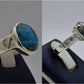 Silver Couple Rings: Pair 136,  Stone: Shajri Feroza - AmeerAliEnterprises