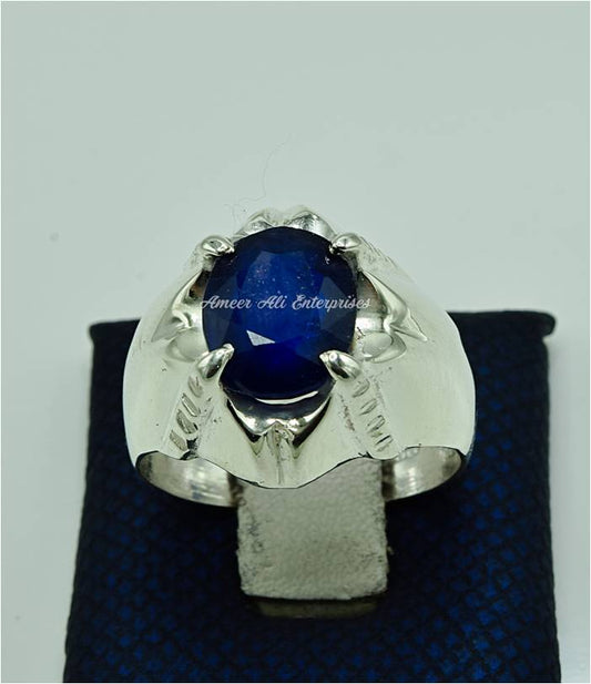 AAE 6872 Chandi Ring 925, Stone: Neelam