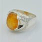 AAE 6243 Chandi Ring 925, Stone: Pukhraj