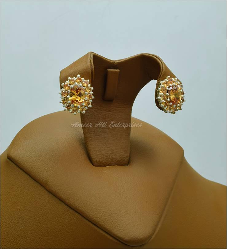 AAE 5711 Chandi Earring 925, Stone: Zircon - AmeerAliEnterprises
