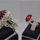 Silver Couple Rings: Pair 147,  Stone: Irani Poota Yaqoot - AmeerAliEnterprises
