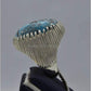 AAE 5822 Chandi Ring 925, Stone: Shajri Feroza - AmeerAliEnterprises