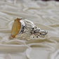 AAE 0319 Chandi Ring 925, Stone: Yellow Sapphire (Pukhraj) - AmeerAliEnterprises