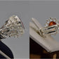 Silver Couple Rings: Pair 49,  Stone: Zircon - AmeerAliEnterprises