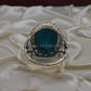 AAE 1909 Chandi Ring 925, Stone: Feroza (Turquoise) - AmeerAliEnterprises