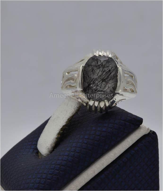 AAE 5815 Chandi Ring 925, Stone: Moh e Najaf - AmeerAliEnterprises