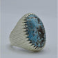 AAE 5822 Chandi Ring 925, Stone: Shajri Feroza - AmeerAliEnterprises
