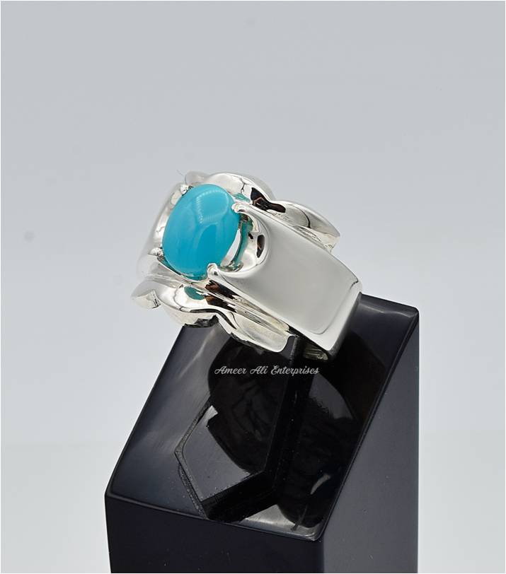AAE 6638 Chandi Ring 925, Stone: Feroza