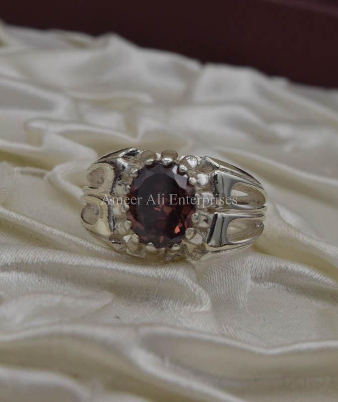 AAE 1807 Chandi Ring 925, Stone: Zircon - AmeerAliEnterprises