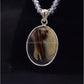 AAE 5836 Chandi Pendant 925, Stone: Sulemani Aqeeq - AmeerAliEnterprises