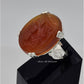 AAE 6562 Chandi Ring 925, Stone: Irani Aqeeq Engraved