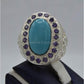AAE 5854 Chandi Ring 925, Stone: Feroza - AmeerAliEnterprises
