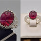 Silver Couple Rings: Pair 146,  Stone: Irani Poota Yaqoot - AmeerAliEnterprises