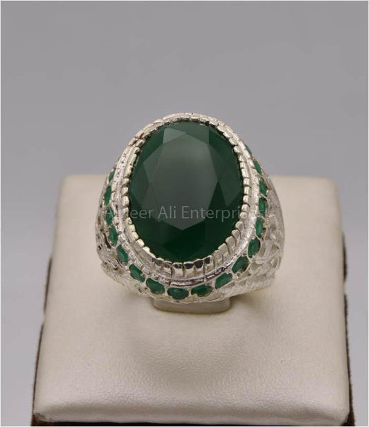 AAE 2485 Chandi Ring 925, Stone: Zircon - AmeerAliEnterprises