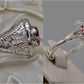 Silver Couple Rings: Pair 46,  Stone: Zircon - AmeerAliEnterprises
