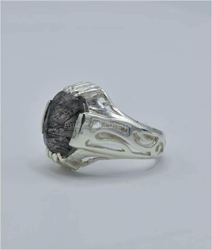 AAE 5815 Chandi Ring 925, Stone: Moh e Najaf - AmeerAliEnterprises