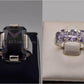 Silver Couple Rings: Pair 76,  Stone: Zircon - AmeerAliEnterprises