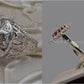 Silver Couple Rings: Pair 46,  Stone: Zircon - AmeerAliEnterprises