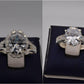 Silver Couple Rings: Pair 104,  Stone: Zircon - AmeerAliEnterprises