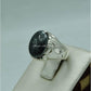 AAE 6143 Chandi Ring 925, Stone: Hadeed (Naad-e-Ali A.S) - AmeerAliEnterprises