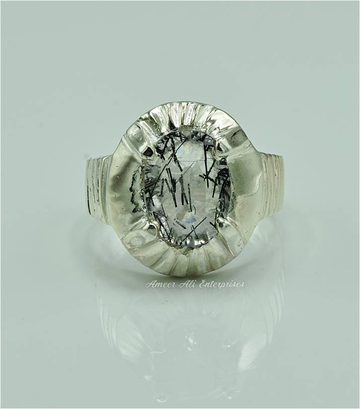 AAE 6899 Chandi Ring 925, Stone: Moh e Najaf