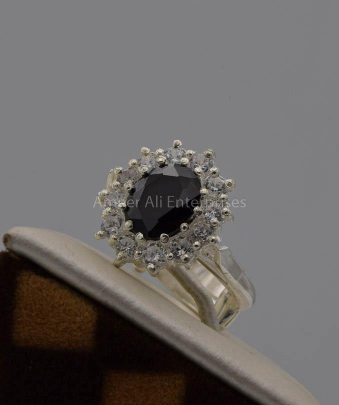 AAE 7529 Chandi Ring 925, Stone: Zircon - AmeerAliEnterprises