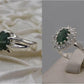 Silver Couple Rings: Pair 8,  Stone: Emerald - AmeerAliEnterprises