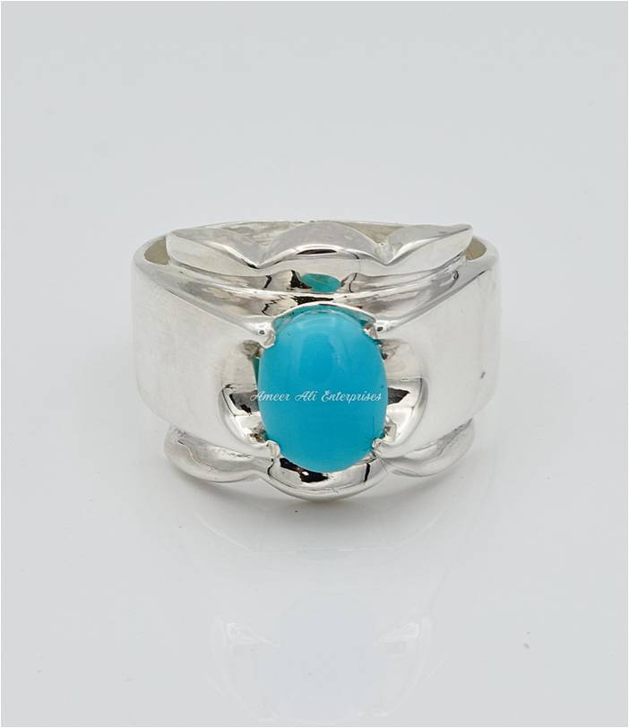 AAE 6638 Chandi Ring 925, Stone: Feroza
