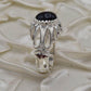 AAE 0331 Chandi Ring 925, Stone Opal (Black) - AmeerAliEnterprises