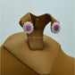 AAE 5772 Chandi Earrings 925, Stone: Ruby - AmeerAliEnterprises