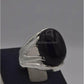 AAE 9970 Chandi Ring 925, Stone: Black Aqeeq - AmeerAliEnterprises