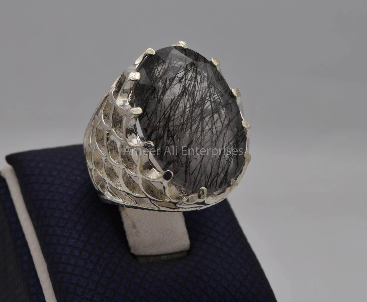 AAE 5643 Chandi Ring, Stone: Moh e Najaf - AmeerAliEnterprises