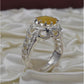 AAE 3421 Chandi Ring 925, Stone: Yellow Sapphire (Pukhraj)