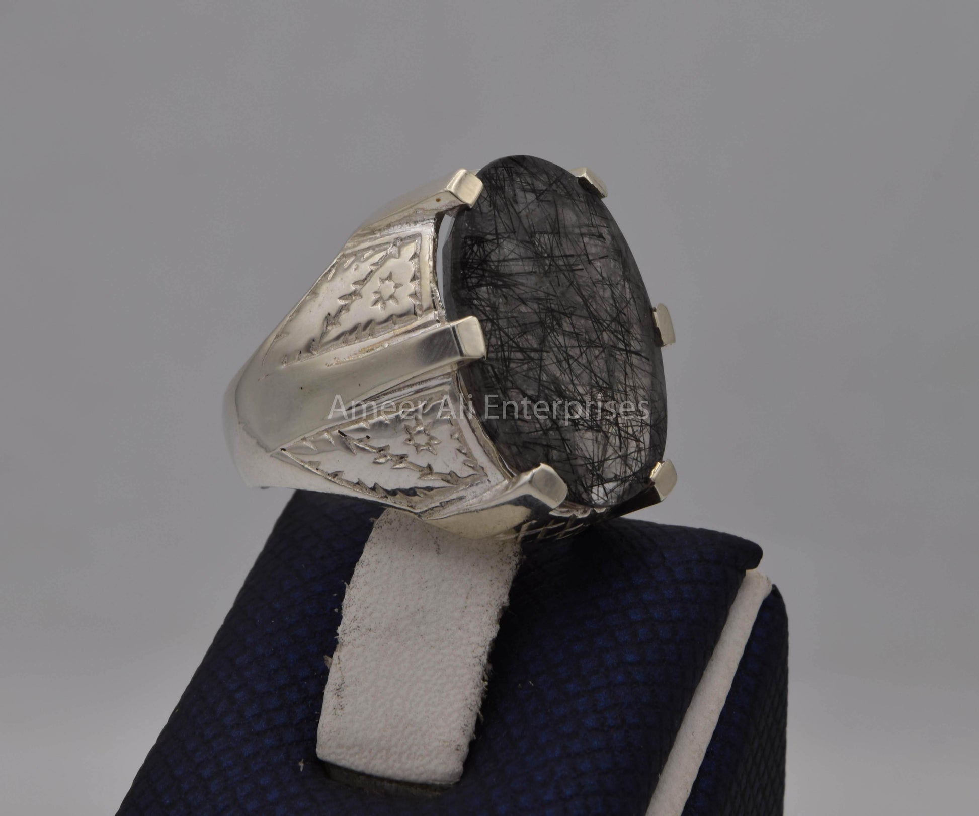 AAE 5645 Chandi Ring, Stone: Moh e Najaf - AmeerAliEnterprises