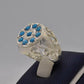 AAE 9143 Chandi Ring 925, Stone: Feroza (Turquoise) - AmeerAliEnterprises