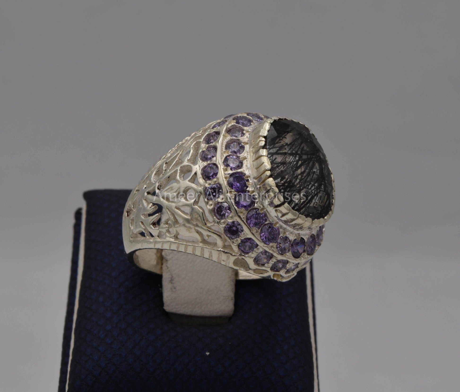 AAE 5651 Chandi Ring, Stone: Moh e Najaf - AmeerAliEnterprises