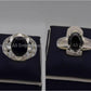 Silver Couple Rings: Pair 55,  Stone: Zircon - AmeerAliEnterprises