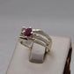 AAE 5705 Chandi Ring 925, Stone: Ruby - AmeerAliEnterprises